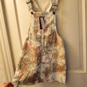 Tie Dye Overall Denim Jumper